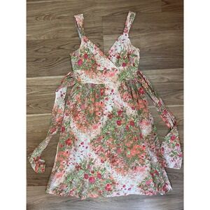 Anthropologie Plenty Tracy Reese Silk Dress Pink Floral Wrap Sleeveless Midi 6